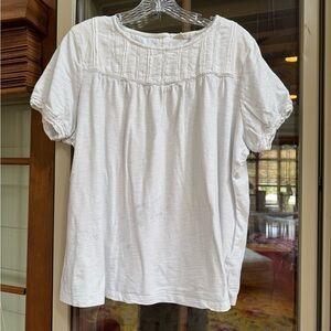 Fat Face Textured White Blouse